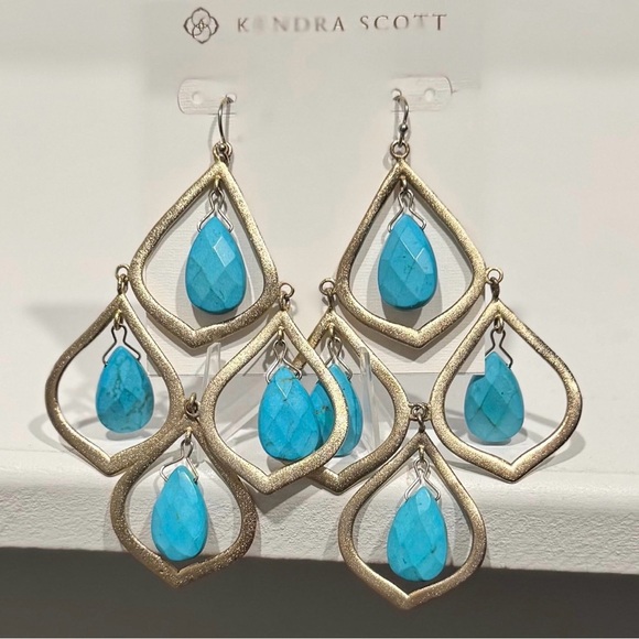 ❄️Vintage Kendra Scott Kyle Earrings Retired-Turquoise Magnesite❄️
